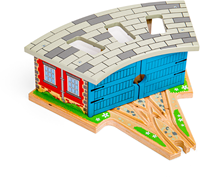 BigJigs remise en bois pour 3 trains - accessoire jouet-3