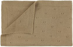 Trixie couverture bébé tricotée coton 75x100cm - Sable beige