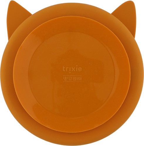 Trixie Siliconen Bord met Vakjes en Zuignap  - Mr. Fox