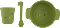 Trixie Siliconen Baby Eetset - Mr. Dino
