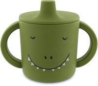 Trixie gobelet d'apprentissage silicone vert Mr. Dino - tasse anti-fuite bébé