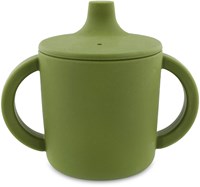 Trixie gobelet d'apprentissage silicone vert Mr. Dino - tasse anti-fuite bébé-2