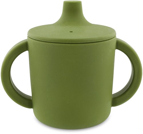 Trixie gobelet d'apprentissage silicone vert Mr. Dino - tasse anti-fuite bébé-2