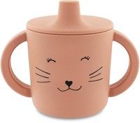 Trixie gobelet à bec en silicone rose Mrs. Cat - tasse anti-fuite bébé