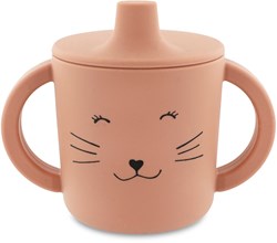 Trixie gobelet à bec en silicone rose Mrs. Cat - tasse anti-fuite bébé