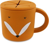 Trixie gobelet à goûter en silicone Mr. Fox - orange vaisselle enfant gobelet snack