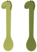Trixie cuillère en silicone pour enfants 2-pack Mr. Dino - colorée et sûre