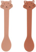 Trixie set de cuillères en silicone pour enfants - Mrs. Cat - coloré et sûr