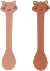Trixie set de cuillères en silicone pour enfants - Mrs. Cat - coloré et sûr