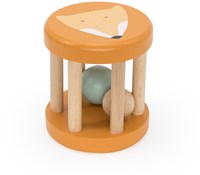 Trixie hochet bébé en bois - Mr. Fox - anneaux en silicone