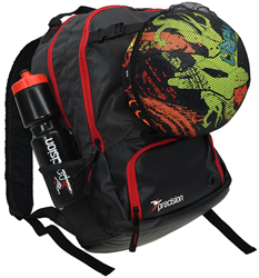 Precision sac à dos sac de sport avec porte-ballon 44 litres noir-rouge
