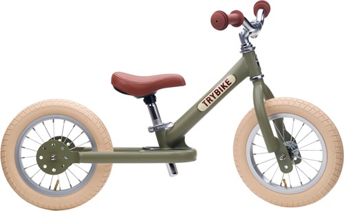 Trybike draisienne Steel vert vintage - vélo deux roues-2
