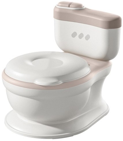 Tryco pot de chambre musical couleur sable - toilette enfant avec son et rangement