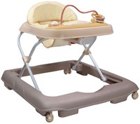 Tryco trotteur bébé zèbre beige avec plateau de jeu et musique