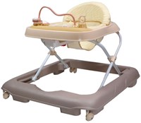 Tryco trotteur bébé zèbre beige avec plateau de jeu et musique-2