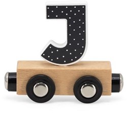 Tryco train de lettres en bois jouet - lettre J colorée - magnétique