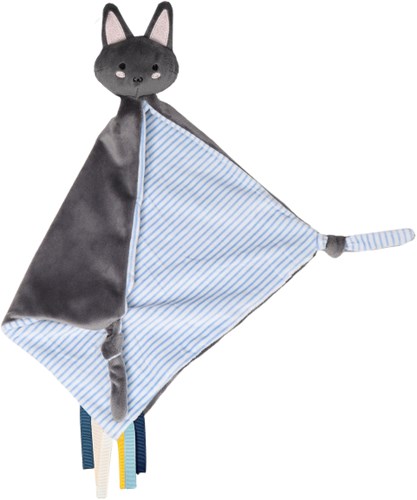 Tryco doudou chauve-souris Bruce peluche couverture bébé grise
