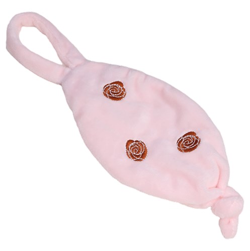 Tryco doudou attache-tétine textile bébé cygne rose brodé ultra doux