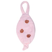 Tryco doudou attache-tétine textile bébé cygne rose brodé ultra doux-2