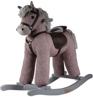 Tryco cheval à bascule grand rose - jouet interactif avec sons-2