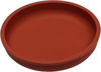 Tryco assiette enfant silicone ronde dark rust - passe au lave-vaisselle