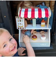 Tryco chariot à glace en bois jouet - jeu d'imitation dès 18 mois-2