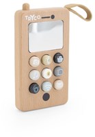 Téléphone jouet en bois Tryco avec miroir et cordon pour enfants
