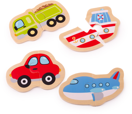 Bigjigs Puzzle à deux pièces (Transport)