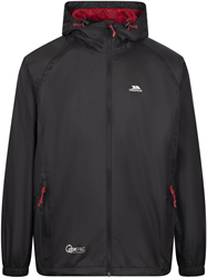 Trespass veste imperméable Qikpac - noir rouge - unisexe S extérieur
