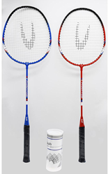 Uwin set de badminton pour 2 joueurs - raquettes, volants et sac