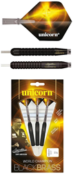 Unicorn fléchettes pointe acier Gary Anderson Black Brass 23 grammes noir