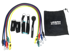Urban Fitness ensemble de bandes de résistance 11 pièces - set élastiques fitness