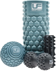 Urban Fitness Ensemble de massage 4 pièces Turquoise/Noir