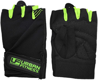 Urban Fitness gants d'entraînement noir-vert moyen prise fitness