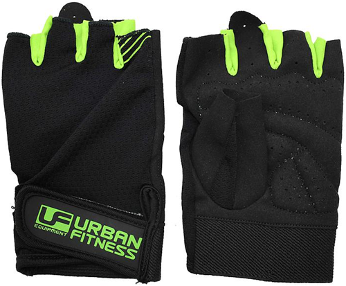 Urban Fitness gants d'entraînement noir-vert moyen prise fitness