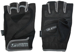 Urban Fitness Pro Gant d'Entraînement en Gel Noir/Gris - L