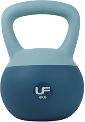 Urban Fitness kettlebell bleu 6kg - poids fitness soft touch