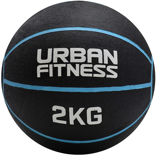 Urban Fitness medecine ball bleu - 2kg ballon d'entraînement fitness