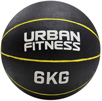 Urban Fitness ballon médicinal jaune 6kg - ballon fitness musculation