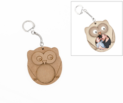 Hobbygroep porte-clés hibou - jouet porte-clés avec espace photo