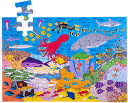 Bigjigs Puzzle de sol Sous la mer (48 pièces)