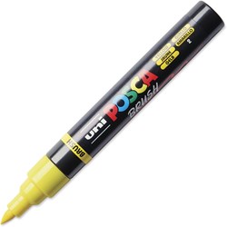 Posca brushmarker jaune - marqueur créatif pour artistes et loisirs