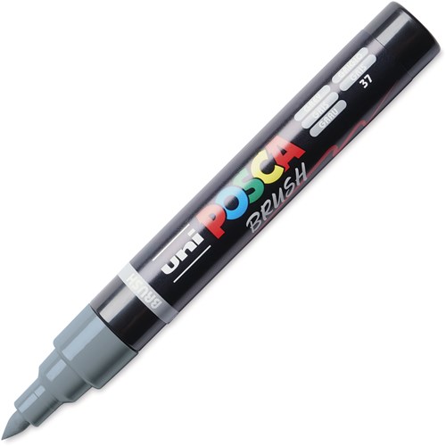 Posca brushmarker gris - feutre pinceau créatif pour artistes