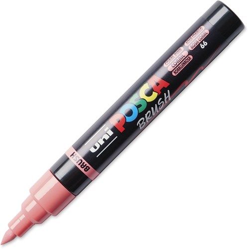 Posca brushmarker rose corail - marqueur créatif pour artistes