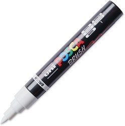 Posca brushmarker blanc - marqueur créatif pour artistes et amateurs