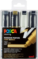 Posca marqueurs peinture set 8K métallique - marqueurs créatifs pour enfants