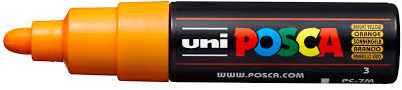 Posca marqueur peinture orange large PC-7M pour dessin créatif