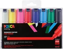 Posca marqueurs peinture set 8 couleurs de base - feutres créatifs pour enfants