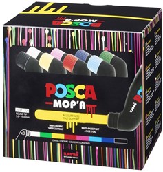 Uni Posca Uni Posca Verfmarker XXL Mop'R 8 Set Klassiek
