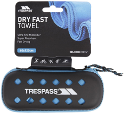 Trespass serviette microfibre Compatto bleue - séchage rapide et compacte